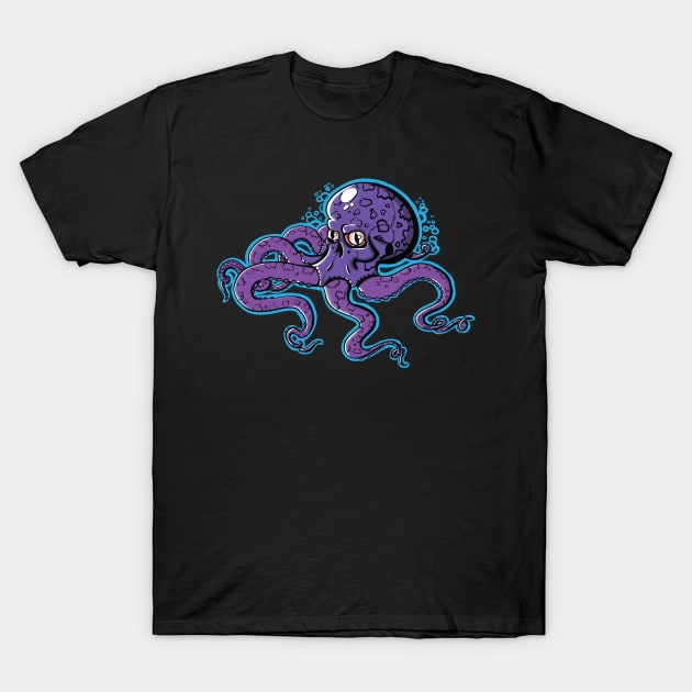 Skull Octopus T-Shirt by insiar86